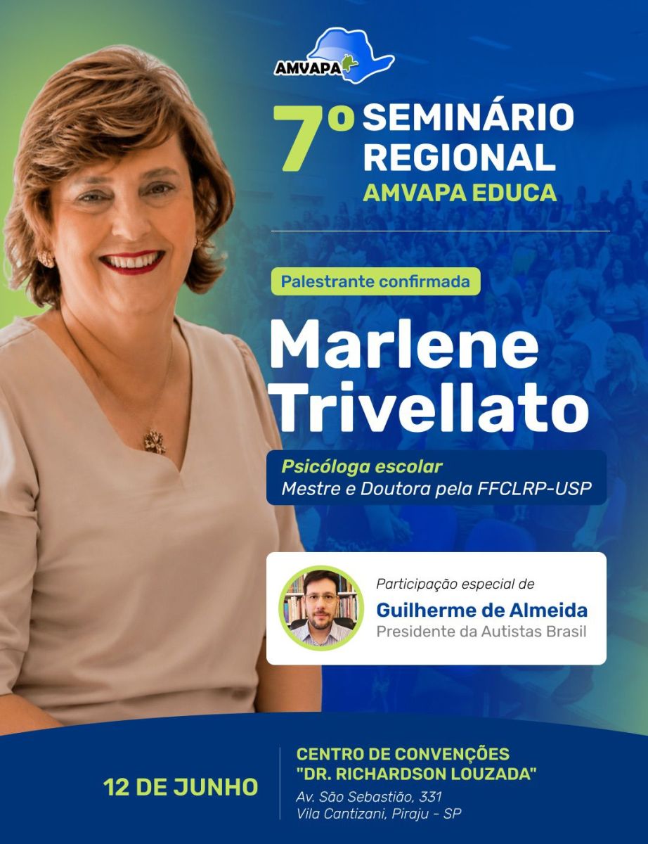 AMVAPA realiza 7º Seminário Regional AMVAPA Educa no próximo dia 12 de junho